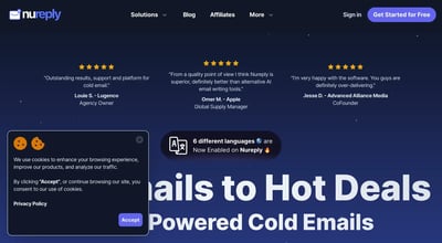 Nureply - AI Powered Cold Email Software preview